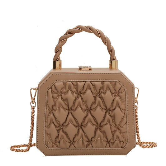 Bolso Cuadrado Pequeño PU Estilo Coreano con Cadena Elegante - Image 2