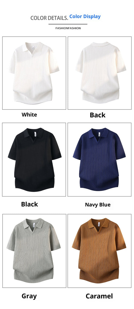 Camisa Casual Slim Fit Cuello Solapa Manga Corta Hombre - Image 26