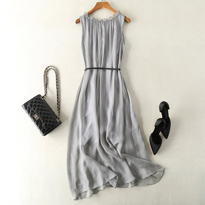 Vestido Chaleco Elegante sin Mangas Efecto Silueta Esbelta - Image 36