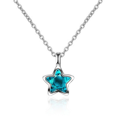 Cadena de Clavícula con Estrella Azul y Cierre de Oreja - Image 17