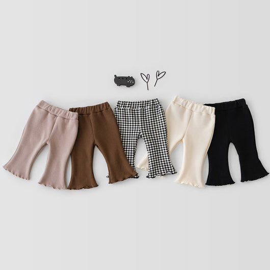 Pantalones Acampanados a Cuadros para Niñas