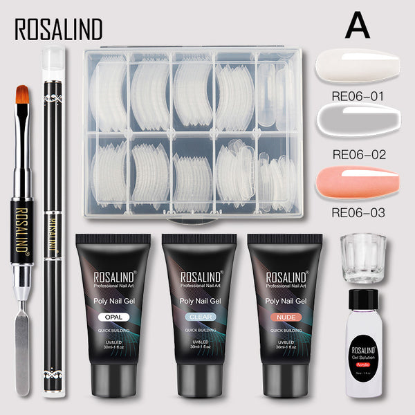 Kit de Extensión de Uñas en Gel Líquido Modelador Rápido 30ML - 3 Piezas