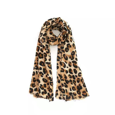 Bufanda Estampado Leopardo Otoño Invierno - Abrigo Suave de Cashmira Artificial - Image 7