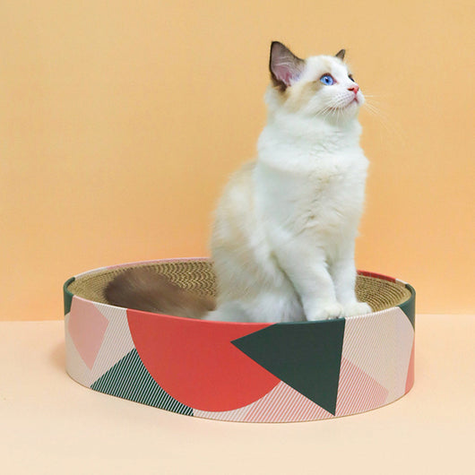 Rascador Ondulado Ovalado para Gatos - Afilador de Garras - Image 12