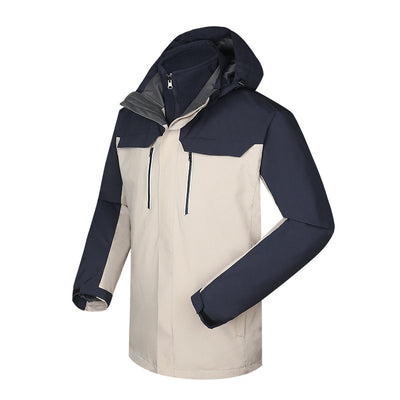 Chaqueta Impermeable Reversible de Dos Piezas con Forro de Terciopelo Coral - Image 3