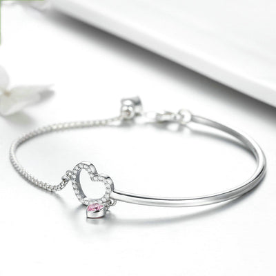 Pulsera de Plata Esterlina 925 con Corazón para Mujer - Image 3