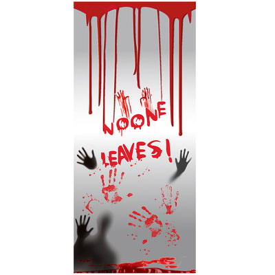 Adhesivo Decorativo Huella de Sangre y Fantasma para Puerta - Decoración Halloween