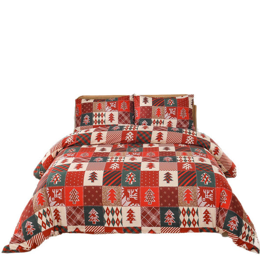 Conjunto de Tres Piezas a Cuadros Rojo Navideño - Image 4