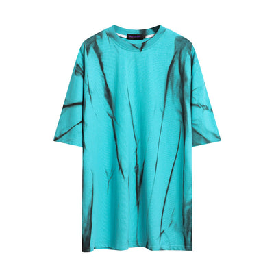 Playera Suelta Tie-dye Cuello Redondo Manga Corta para Hombre - Image 4
