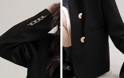 Blazer Negro Clásico para Mujer - Image 3