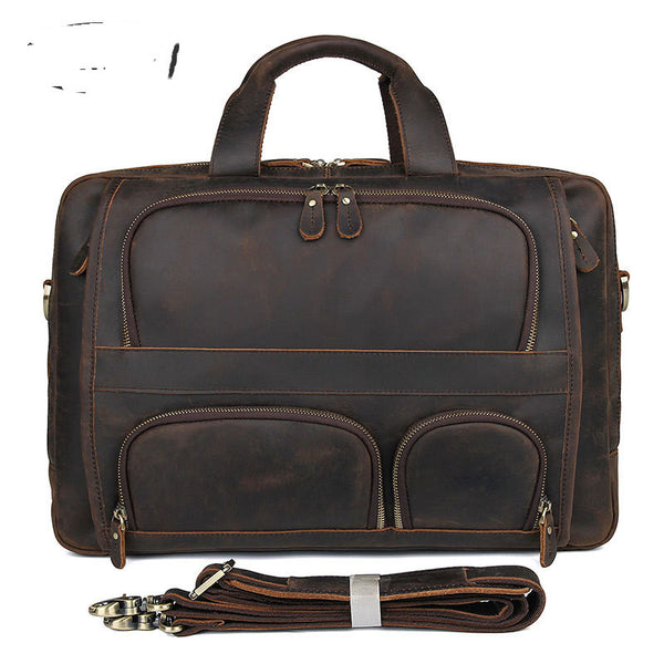 Maletín Vintage de Cuero para Hombre - Bolsa de Negocios Premium