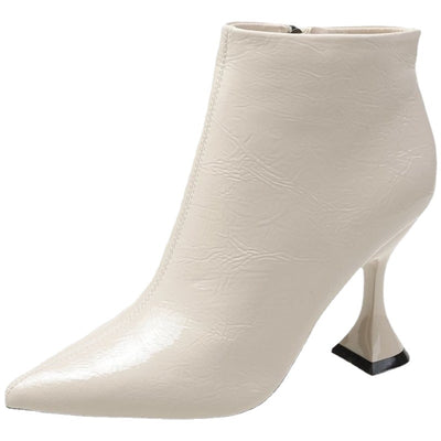 Botas Martin de Cuero Charol con Punta Fina y Forro Polar para Mujer - Image 11