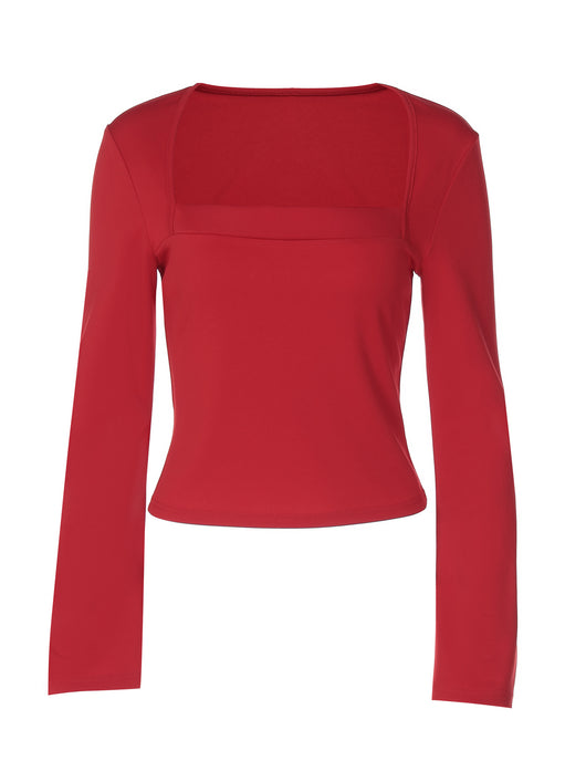 Blusa Cuadrada Entallada con Mangas Acampanadas - Camiseta Lisa de Corte Elegante - Image 19
