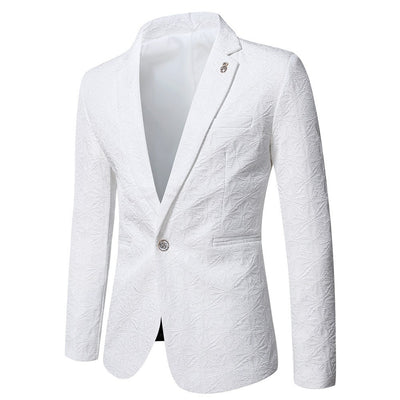 Chaqueta Slim Fit Jacquard Coreana para Hombre - Image 11