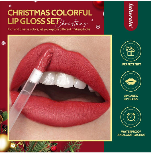 Set de 6 Labiales Mate Velvet Rojo Navidad - Regalo Perfecto - Image 5