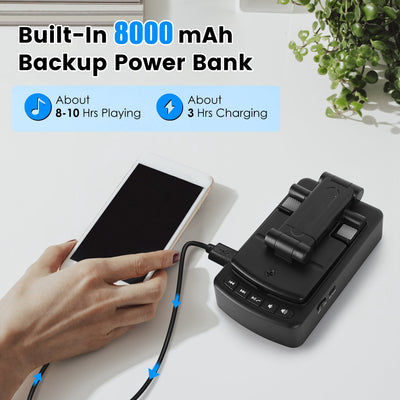 Soporte Plegable para Teléfono con Parlante Inalámbrico, Power Bank y Carga Rápida - Image 9