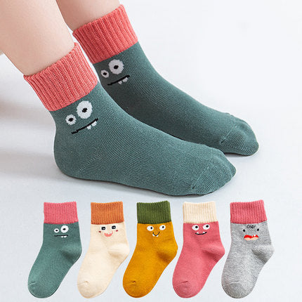Calcetines Infantiles de Algodón Peinado con Diseños de Caricaturas - Image 4