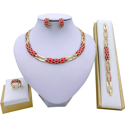 Juego de Aretes y Collar de Diamantes Estilo Coreano - Image 3