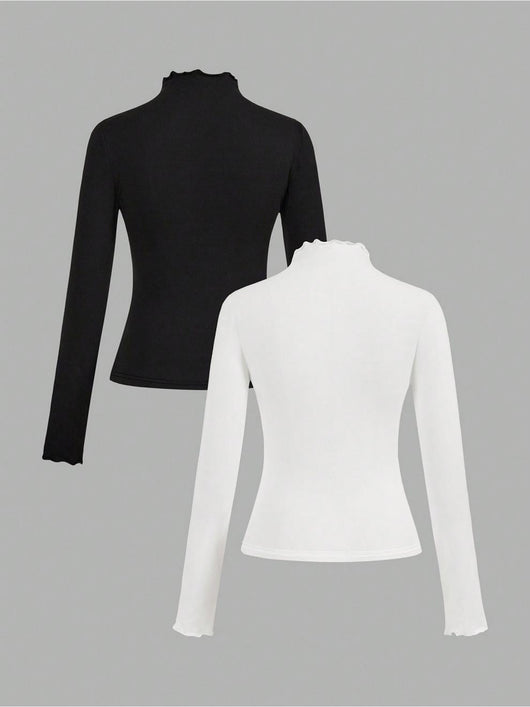 Blusa Ajustada de Punto con Volantes - Image 10