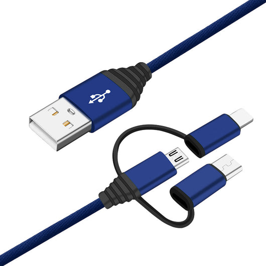 Cable de Carga Rápida Tipo-C Trenzado 3 en 1 para Android - Image 4
