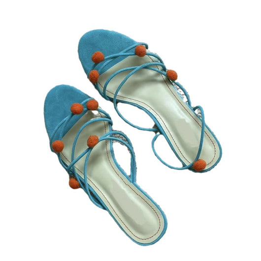 Sandalias de Tacón Alto Elegantes en Cuero Genuino Francés con Tiras Finas - Image 5