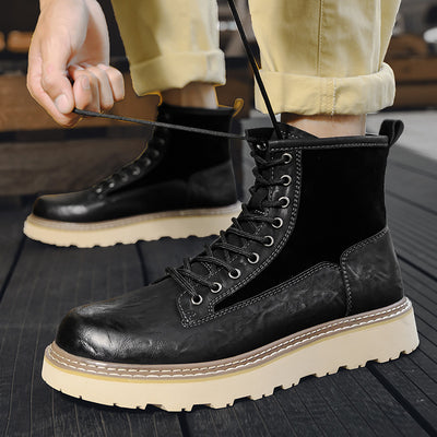 Botas de Trabajo Altas Estilo Británico para Hombre