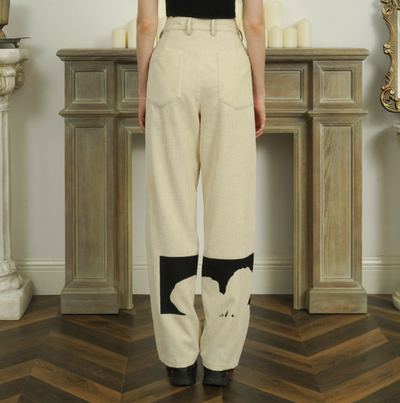 Pantalones Casuales Rectos con Estampado Moderno - Image 3