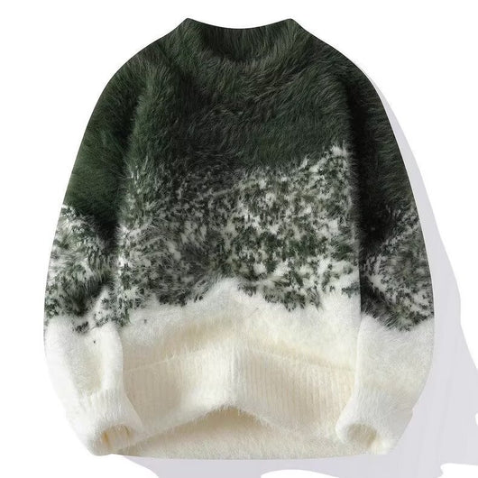 Suéter de Forro Polar Degradado para Hombre - Tejido Tipo Mink - Image 13