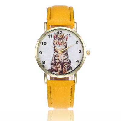 Reloj con Patrón de Gatito Adorable en Cuclillas - Image 6