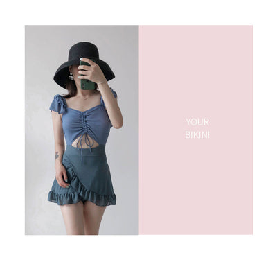Traje de Baño Enterizo Estilo Falda Ajustado para Mujer - Image 9