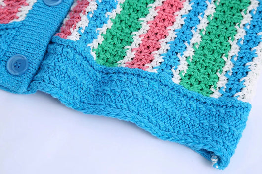 Chaqueta Suéter Tejido a Rayas para Mujer - Image 21