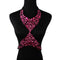 High-end Luxury Diamond Exquisite Rhinestone All-match Necklace Rose Red