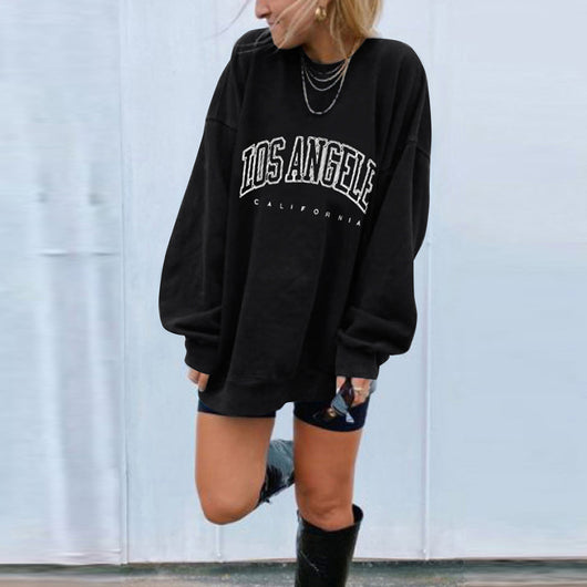 Sudadera Suelta sin Capucha con Estampado de Letras para Mujer - Image 9