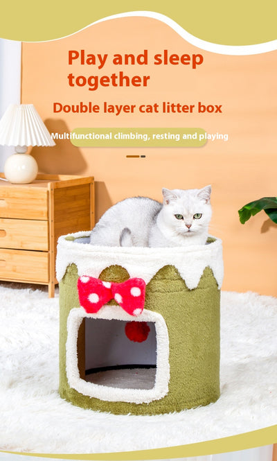 Árbol Rascador Doble para Gatos - Nido Cuatro Estaciones Universal - Image 17
