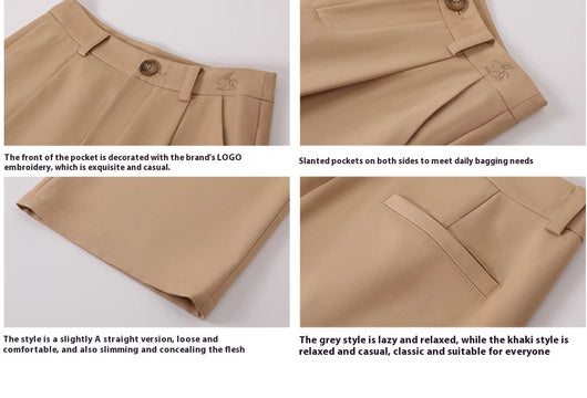 Pantalón Palazzo Mujer Cintura Alta Suelto Versátil Oficina - Image 9