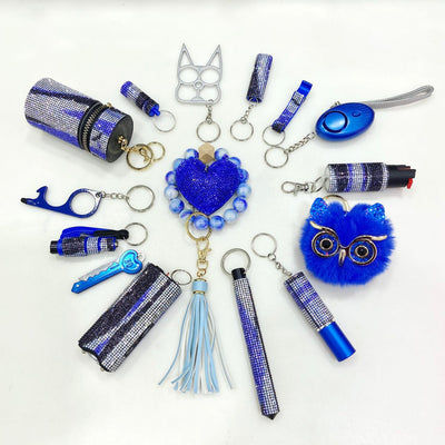 Set de 16 Llaveros Camuflaje Azul