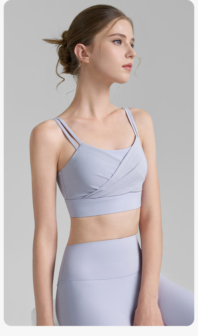 Sujetador Deportivo Mesh Plisado Backless para Fitness - Image 11