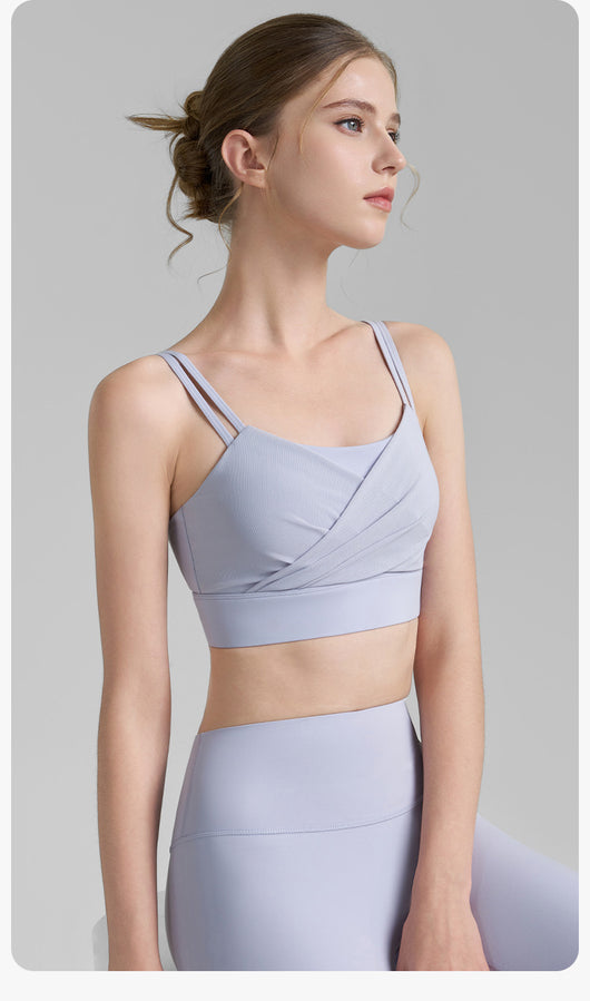 Sujetador Deportivo Mesh Plisado Backless para Fitness - Image 11