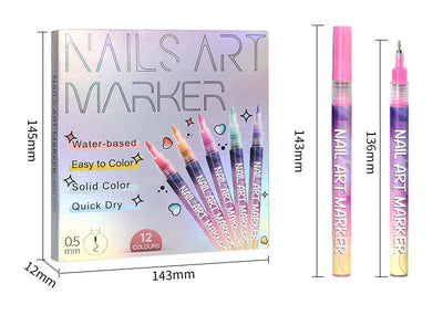 Rotulador de Arte para Uñas 12 Colores - Pintura Acrílica Profesional - Image 7