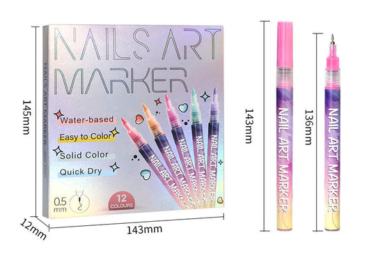 Rotulador de Arte para Uñas 12 Colores - Pintura Acrílica Profesional - Image 7