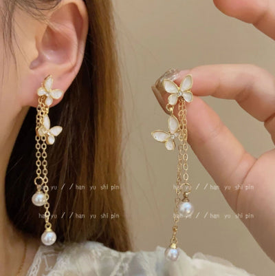 Aretes Mariposa con Borla Larga Exquisitos y Trendy - Image 15