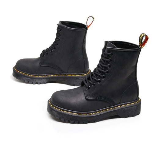 Botas Motociclista de Cuero Genuino Estilo Británico para Mujer - Image 11