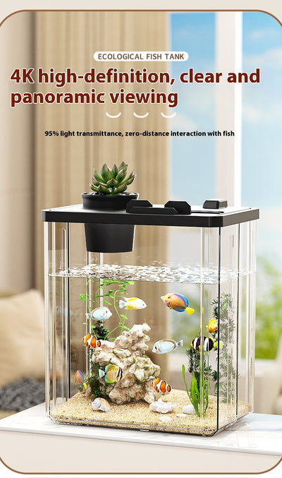 Acuario de Escritorio Pequeño con Paisaje y Vidrio Reforzado - Image 10