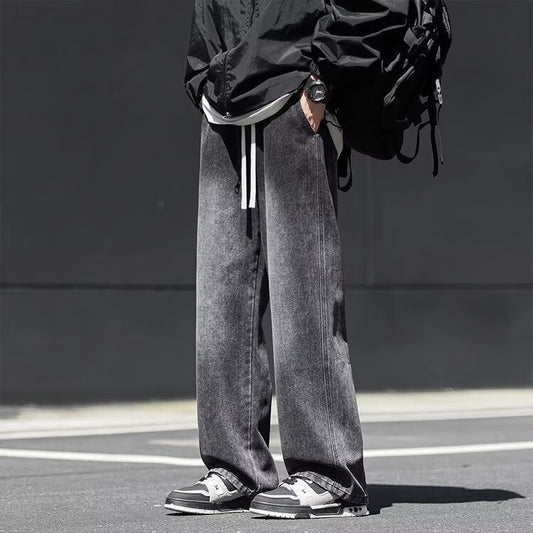 Jeans Rectos Holgados Estilo Americano para Hombre
