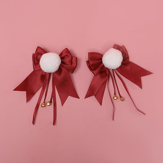 Diadema Blanca con Moño y Campana - Accesorio Adorable - Image 3