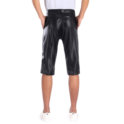 Pantalones Cortos de Cuero Stretch Tejidos Cinco y Seis Puntos para Hombre - Verano - Image 10