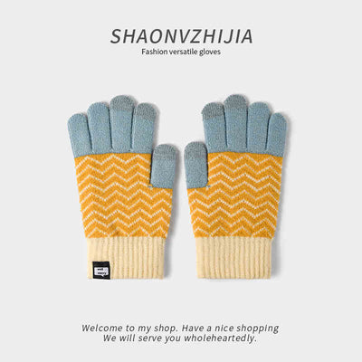 Guantes de Lana Tejidos con Diseño Piña para Mujer - Invierno - Image 3