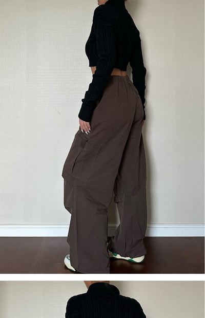Pantalones Cargo Mujer Bolsillos Sueltos Corte Recto - Image 3