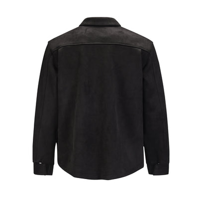 Chaqueta Casual Suelta de Terciopelo Acolchado en Cuero - Image 5