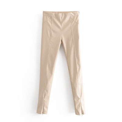 Leggings de Cuero Sintético Cintura Media - Image 5